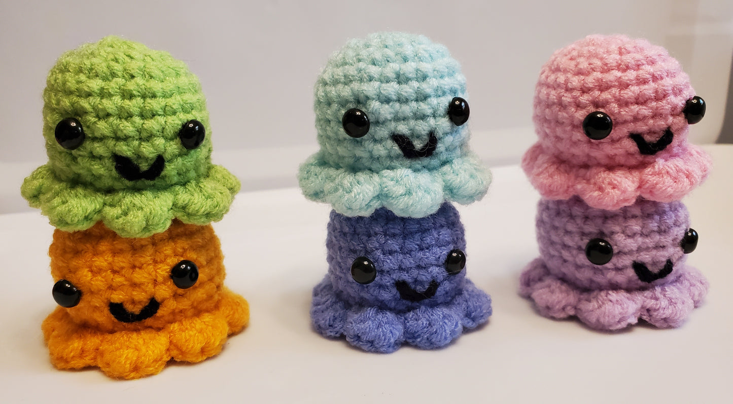 Handmade Crocheted Octo - Discontinued- Available in 6 Colors