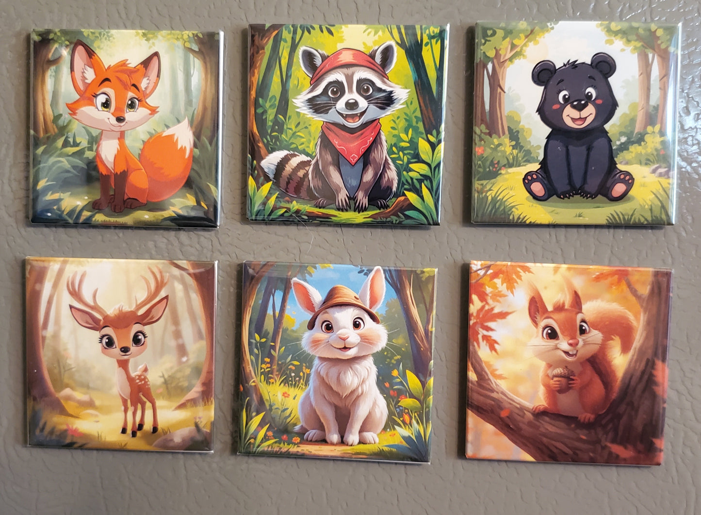 Cartoon Forest Wildlife Magnets