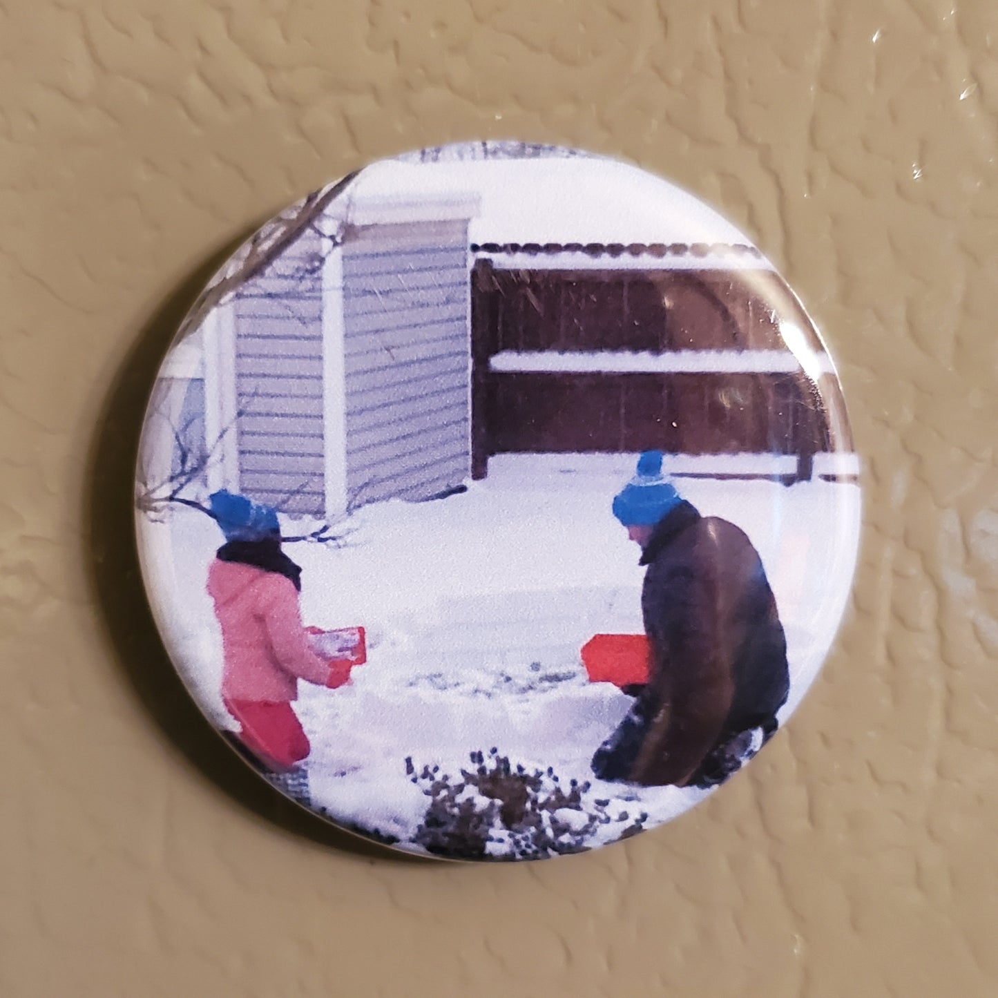 Custom 1.5” Round Custom Photo Magnet – Personalized Fridge Magnet with Your Picture | Small Memory Gift