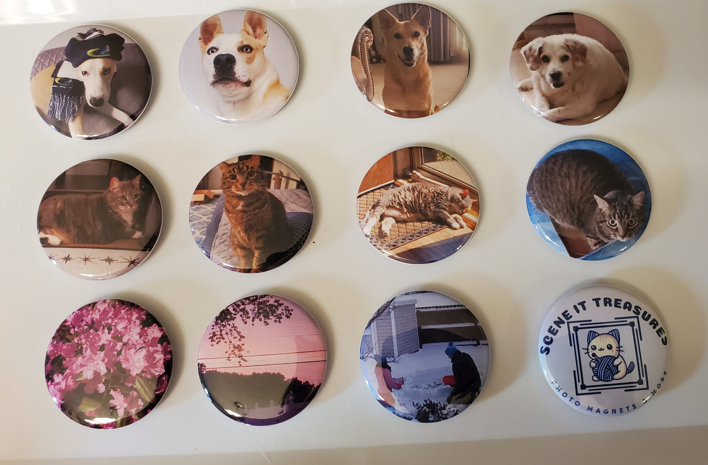 1.5” Round Custom Photo Magnet – Your Memories, Miniaturized with Style! - Set of 6, 9 or 12