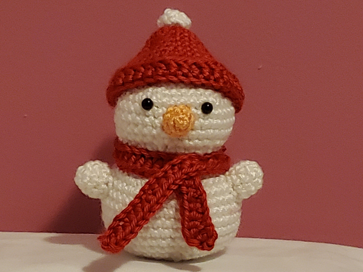 Handmade Snowman w/red hat (November/December)