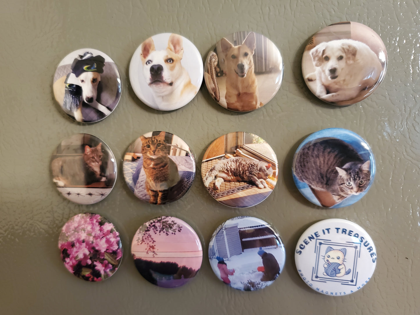 1.5” Round Custom Photo Magnet – Your Memories, Miniaturized with Style! - Set of 6, 9 or 12