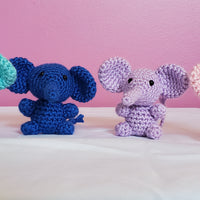Handmade Crochet Elephant - 3” - Discontinued