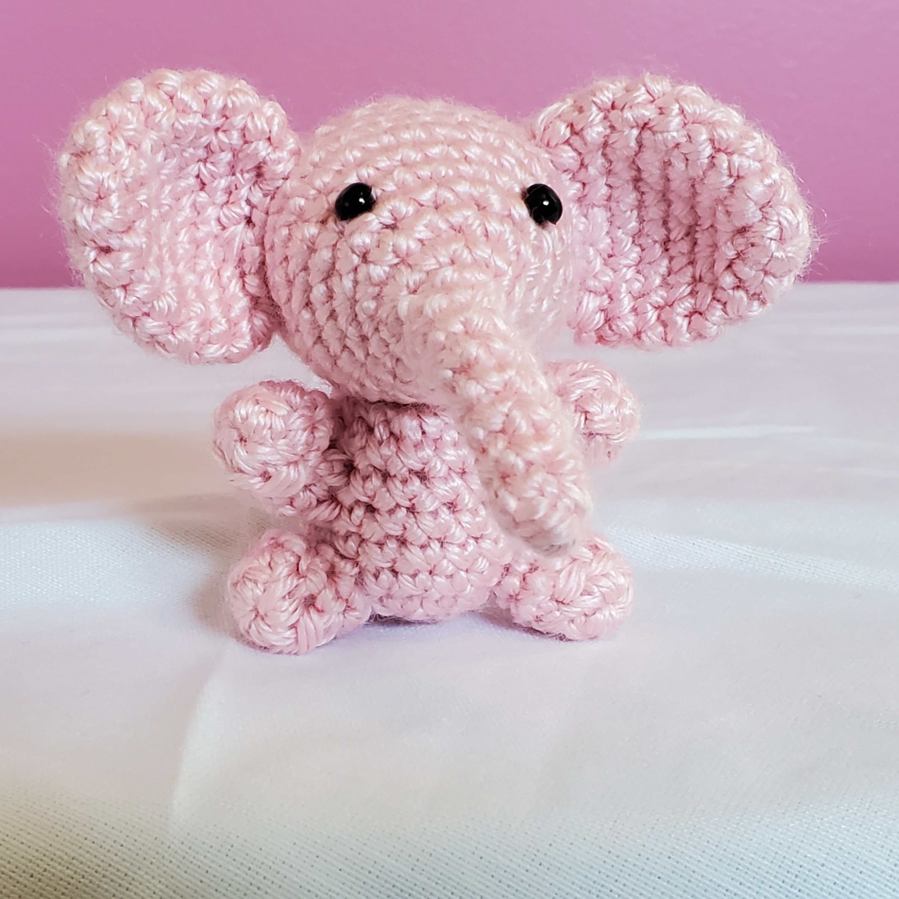 Handmade Crochet Elephant - 3” - Discontinued