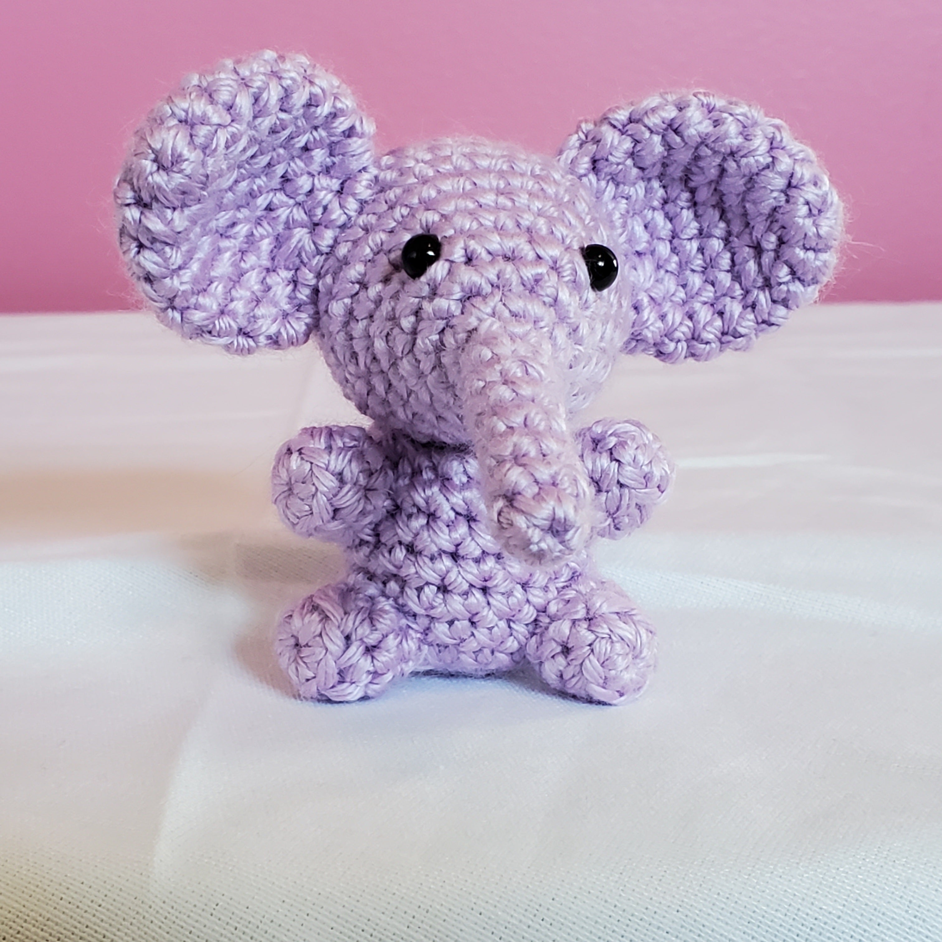 Handmade Crochet Elephant - 3” - Discontinued