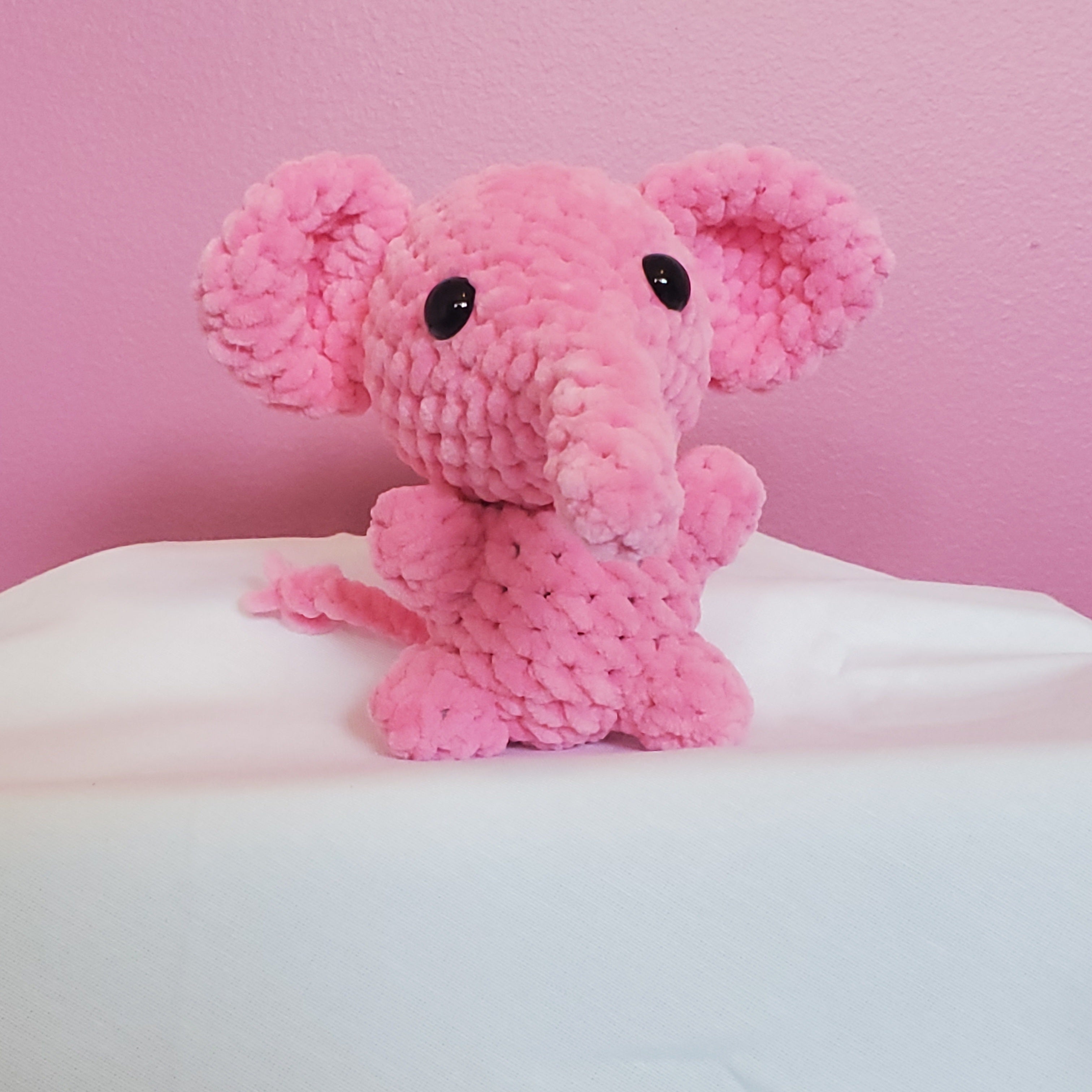Handmade Plush Crochet Elephant - Discontinued