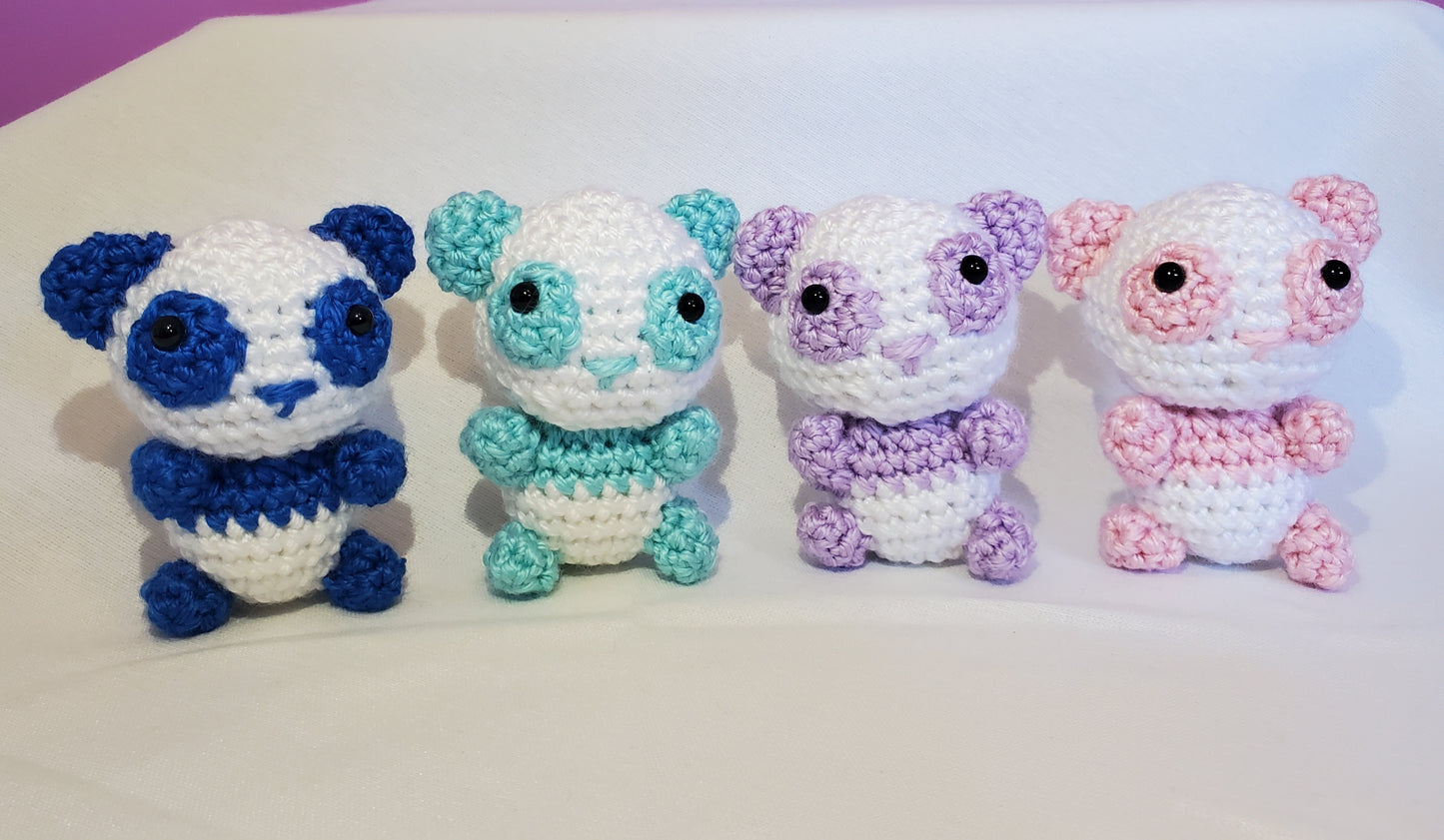 September - Handmade Crocheted Panda - 3”