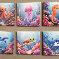 Cartoon Sea Creature Magnets (Set or Individual)