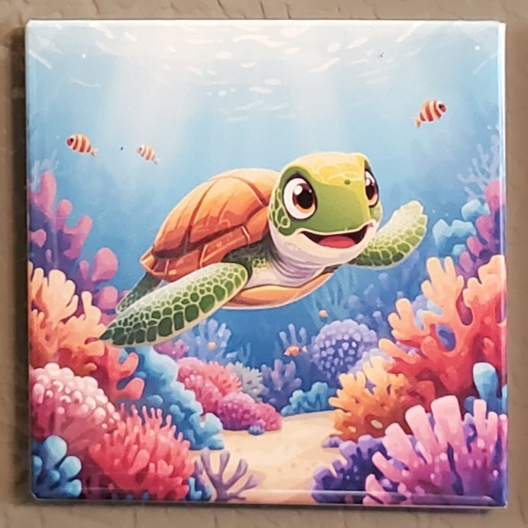 Cartoon Sea Creature Magnets (Set or Individual)