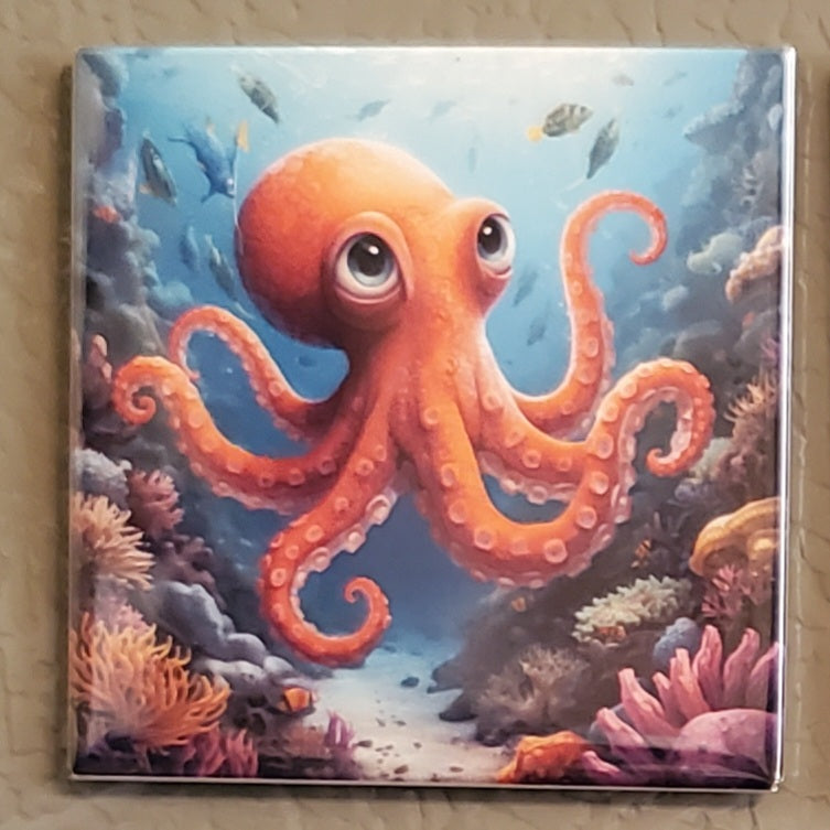 Cartoon Sea Creature Magnets (Set or Individual)