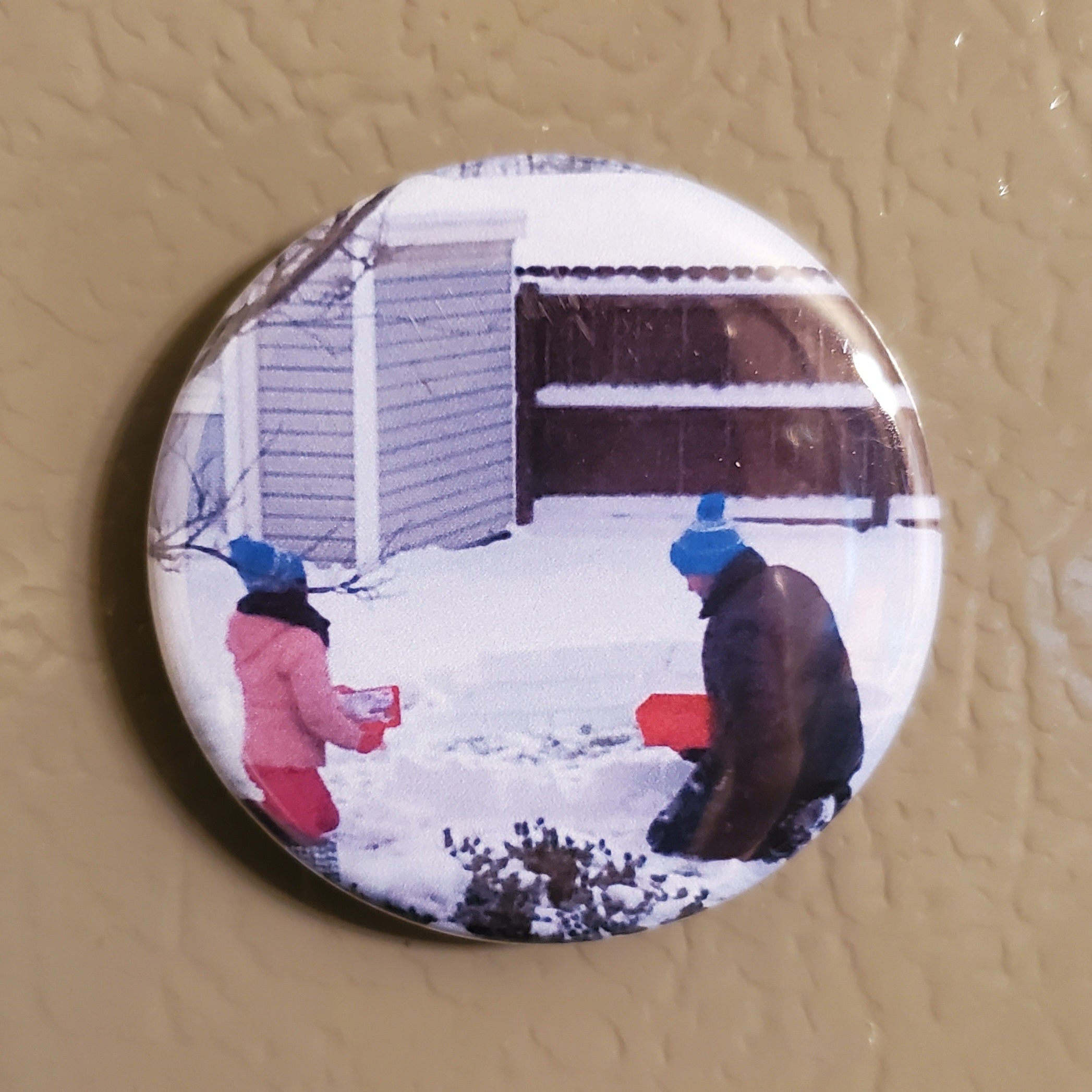 Custom 1.5” Round Custom Photo Magnet – Personalized Fridge Magnet with Your Picture | Small Memory Gift