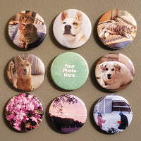 Custom 1.5” Round Custom Photo Magnet – Personalized Fridge Magnet with Your Picture | Small Memory Gift