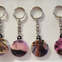 Custom Photo Round 1.5” Keychain - Available as an Individual, Set of 6 or 12