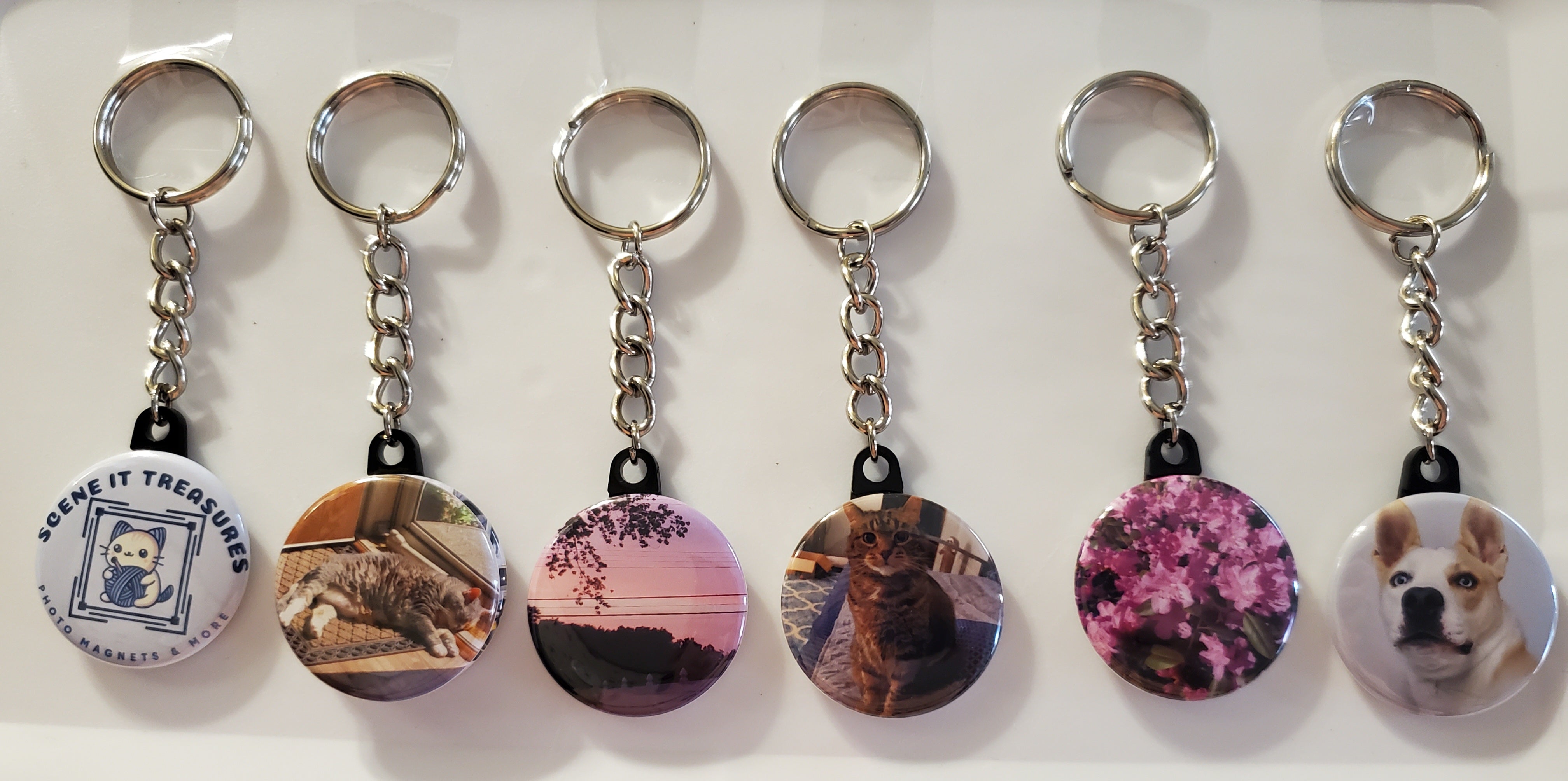 Custom Photo Round 1.5” Keychain - Available as an Individual, Set of 6 or 12