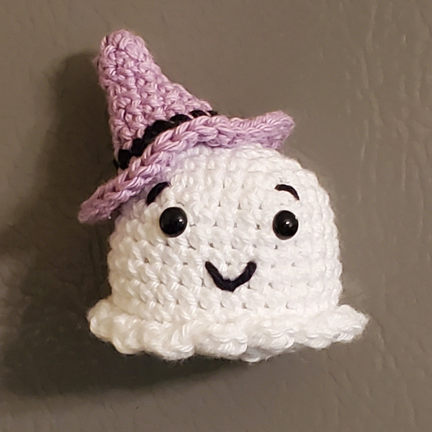 Handmade Crocheted Ghost Magnet - 2” - October