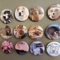 Custom 1.5” Round Custom Photo Magnet – Personalized Fridge Magnet with Your Picture | Small Memory Gift