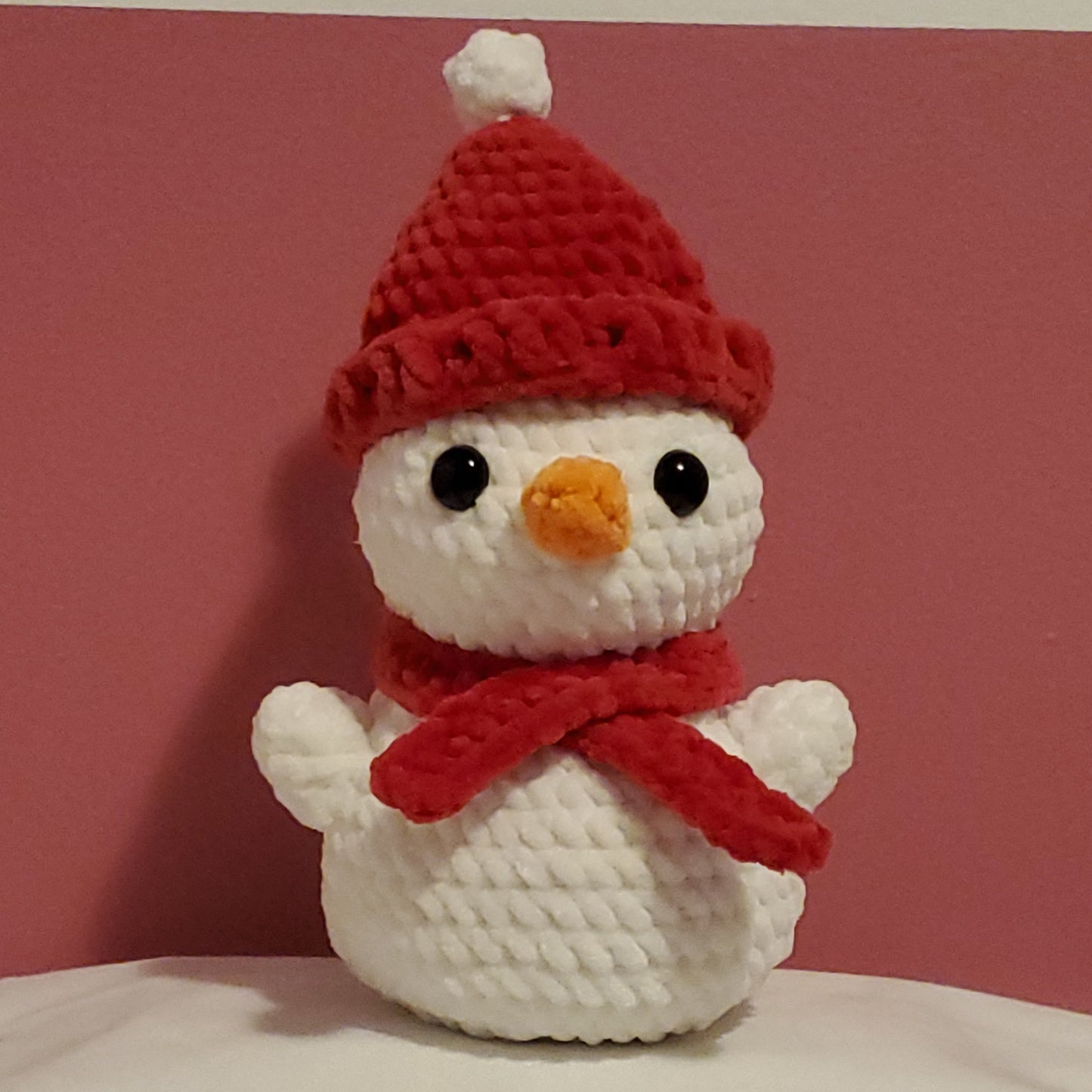Handmade Snowman w/red hat (November/December)